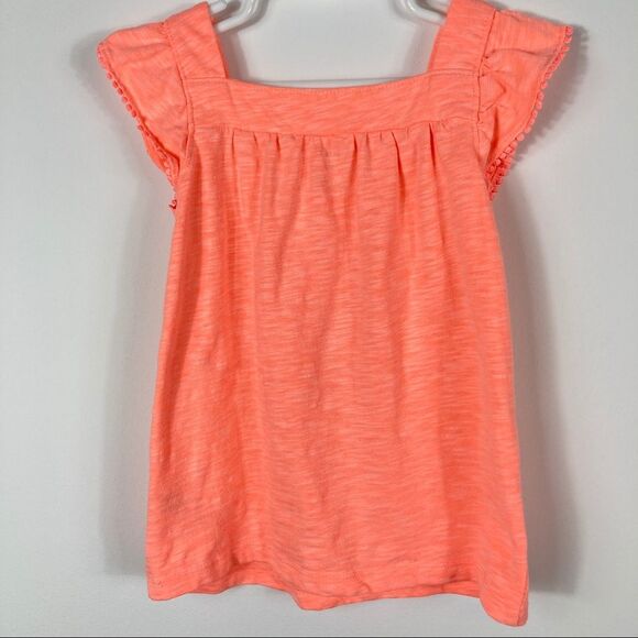 Carter's Orange Cap Sleeve Tee Girl's Size 4/5 - Picture 6 of 8